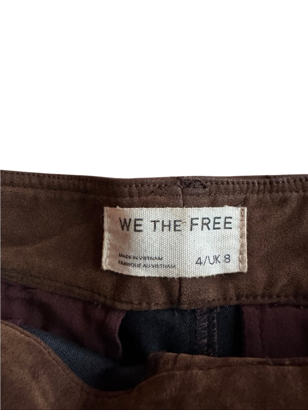We The Free by Free People Women's The Cool Kid Suede Micro Shorts in Brown - 4 - Picture 6 of 8